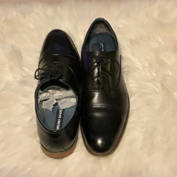 Bruno Marc Oxford Formal Officewear Black Faux Leather Dress Shoes Size 13 main image 4